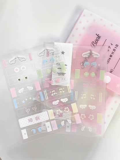 PREORDER [intomyvibe] pastel index sticker sheet