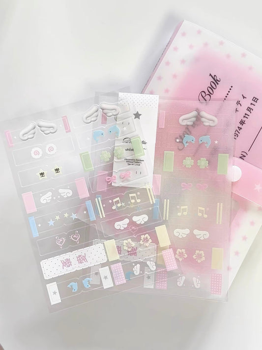 PREORDER [intomyvibe] pastel index sticker sheet
