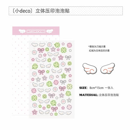 PREORDER [intomyvibe] flowers and clovers bubble sticker sheet