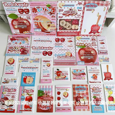 red apple themed packing set
