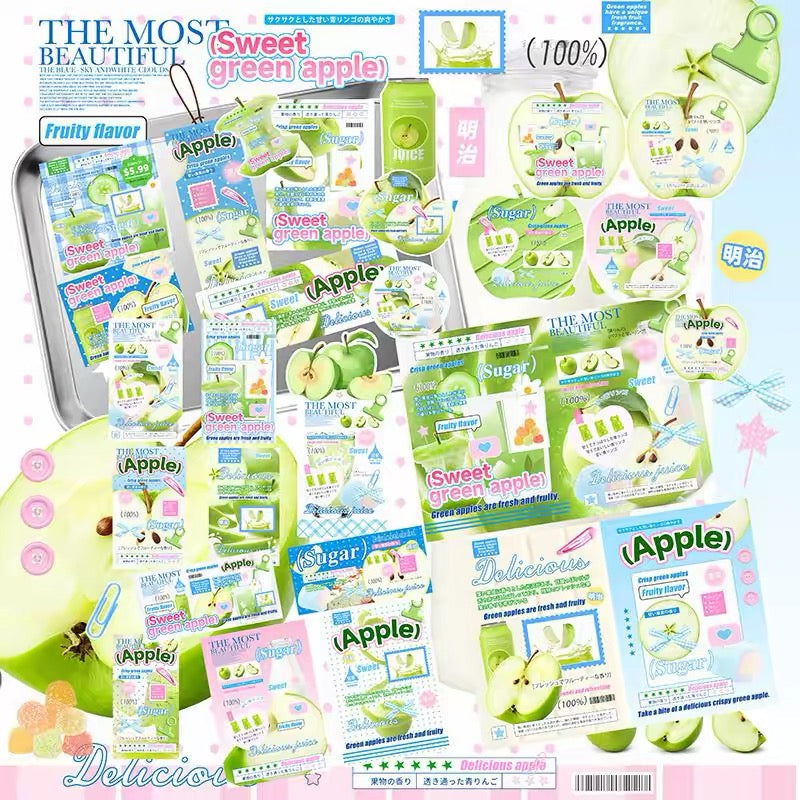 green apple themed packing set