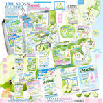 green apple themed packing set