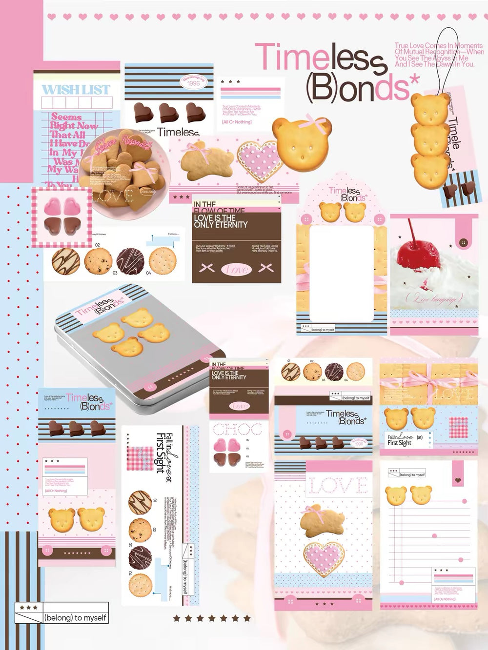 timeless bonds (cookie bear) themed packing set