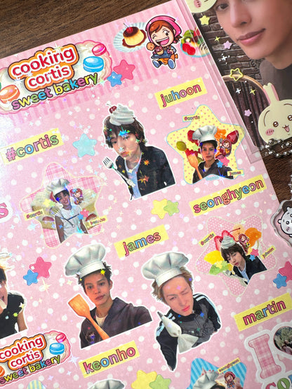 Cooking Cortis Sticker Sheet
