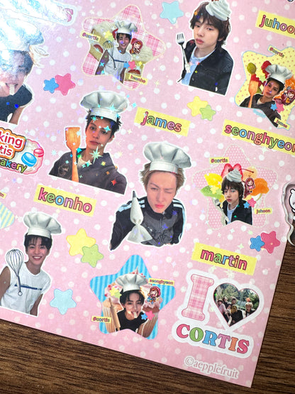 Cooking Cortis Sticker Sheet