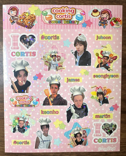 Cooking Cortis Sticker Sheet